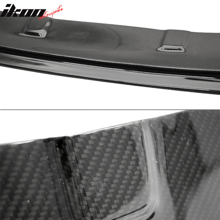 IKON MOTORSPORTS, Front Bumper Lip Compatible With 2013-2015 Lexus GS350 450 F Sport , Matte Carbon Fiber SK Style Front Lip Spoiler Wing Chin Splitter, 2014