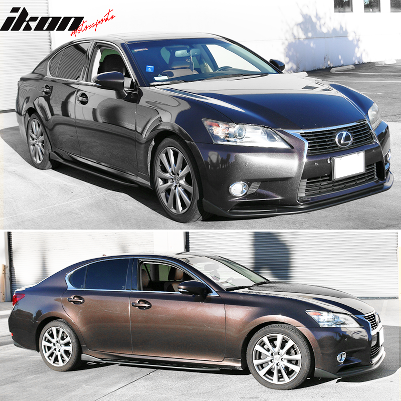 Front Bumper Lip Compatible With 2013-2015 Lexus GS350 GS450, SK Style Unpainted PP Air Dam Chin Splitter Spoiler Lip by IKON MOTORSPORTS