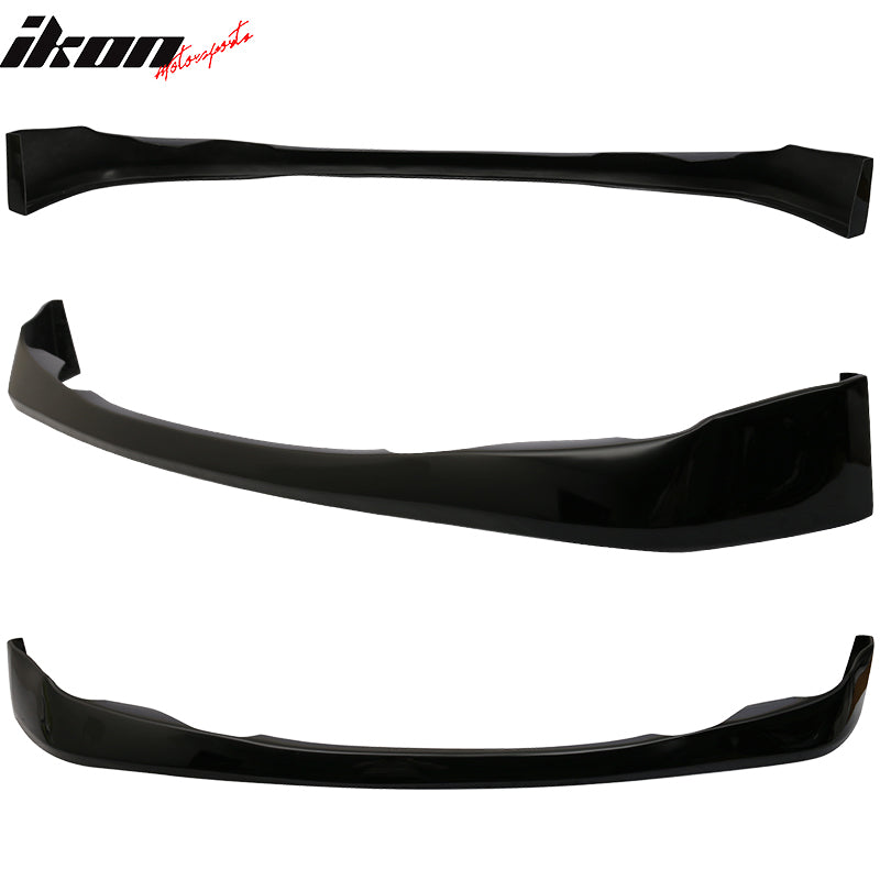 IKON MOTORSPORTS, Pre-Painted Front Bumper Lip Compatible With 2006-2008 Lexus IS250 IS350, VIP TYPE PU Front Lip Finisher Under Chin Spoiler Add On other color available, 2007