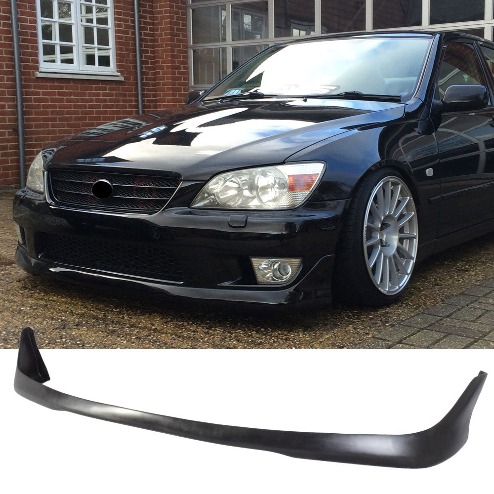 Front Bumper Lip Compatible With 2001-2005 Lexus IS300 Altezza SXE10, TR Style Black PU Spoiler by IKON MOTORSPORTS, 2002 2003 2004