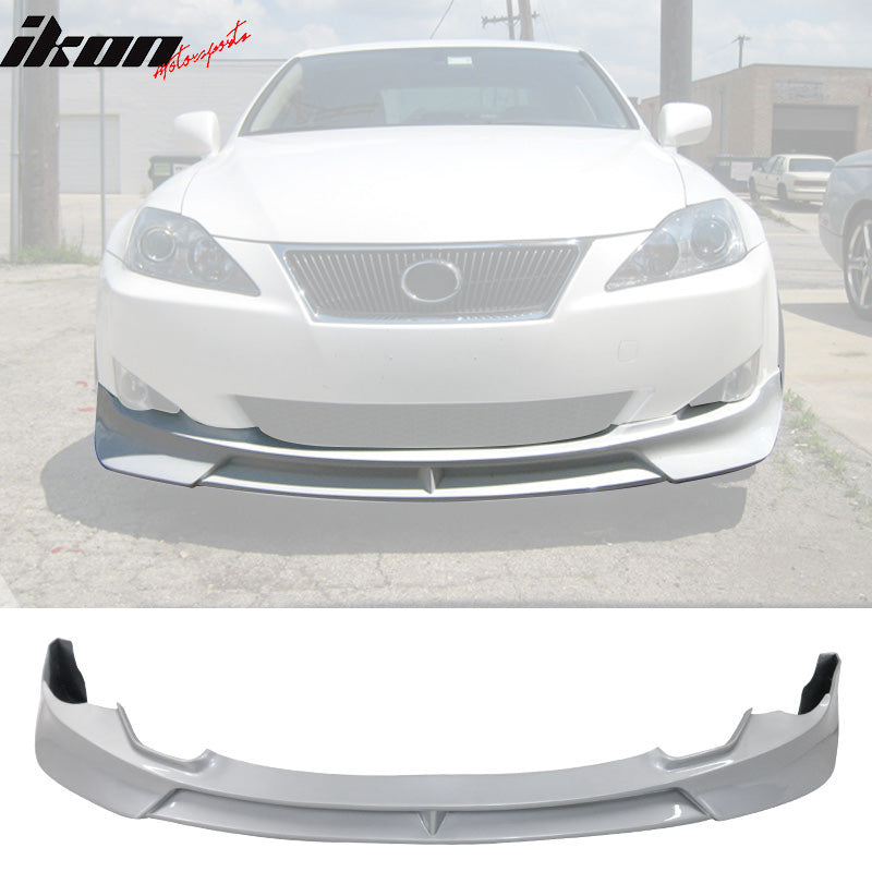 VIP Style Front Bumper Lip For 2006-2008 Lexus IS250 IS350 - Unpainted Black PU