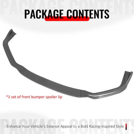 Fits 14-16 Lexus IS F Sport Sedan IKON 2 Front Bumper Lip Carbon Fiber Print 3PC
