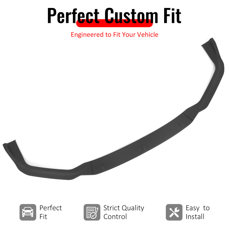 IKON MOTORSPORTS Front Bumper Lip, Compatible with 2014-2016 Lexus IS F Sport Sedan, Matte Black PP IKON 2 Style Air Dam Chin Spoiler Protector Splitter 3PCS