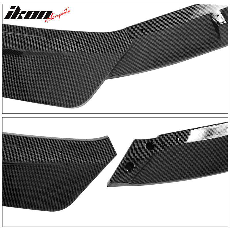 Fits 14-16 Lexus IS F Sport IKON Style 3PCS Front Bumper Lip BodyKit Matte Black