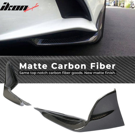 IKON MOTORSPORTS, Front Bumper Lip Compatible With 1998-2005 Lexus GS300 GS400 GS430 , Matte Carbon Fiber Tte style Front Lip Spoiler Wing Chin Splitter, 1999 2000 2001 2002 2003 2004