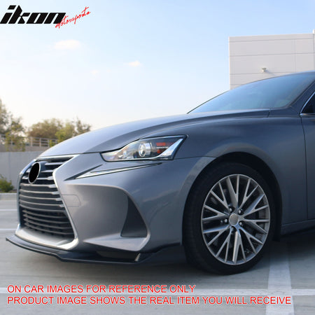 Fits 17-20 Lexus IS IKON Style PP Front Bumper Lip Carbon Fiber Print 3PCS Set