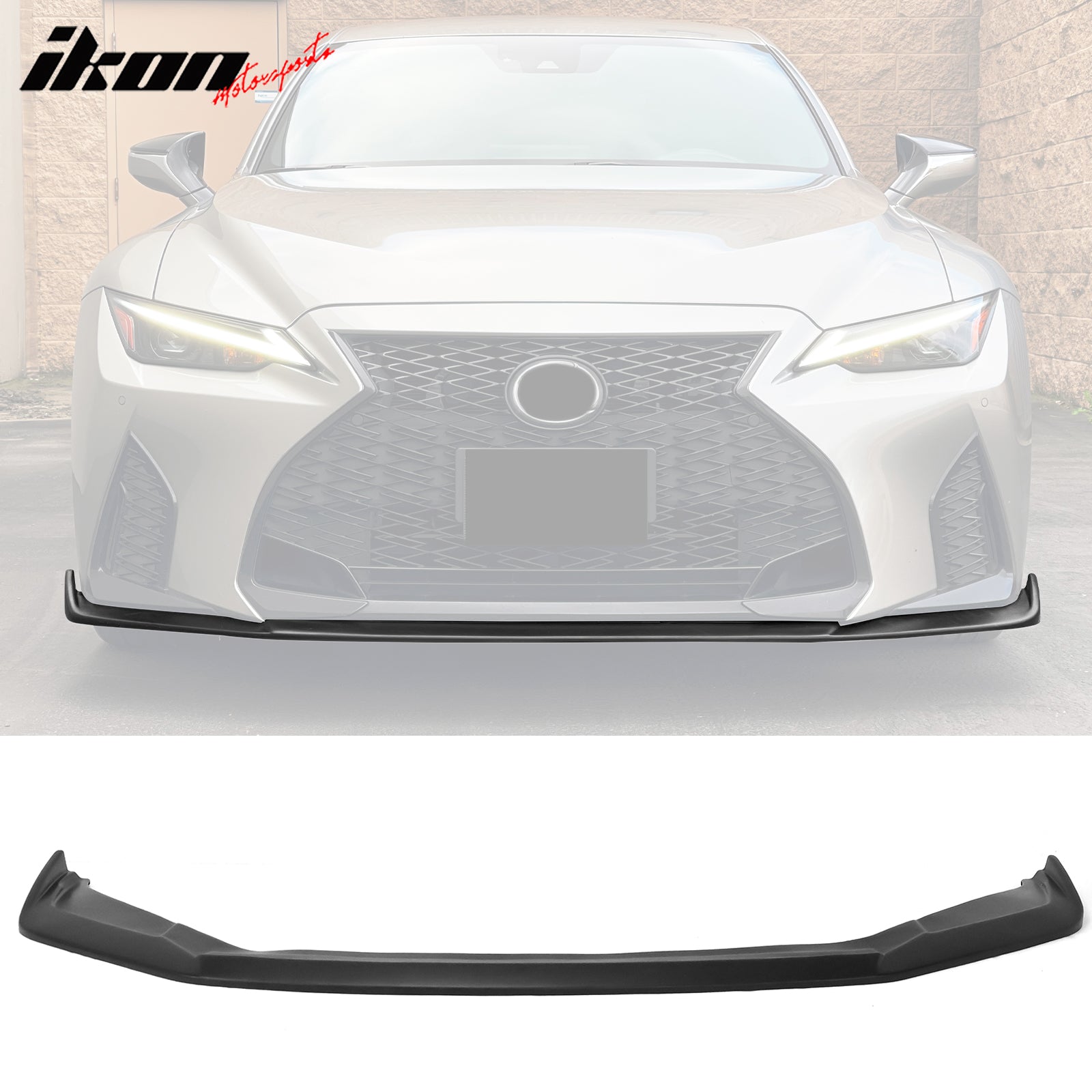 2021-2023 Lexus IS350 F Sport Black Front Bumper Lip ABS