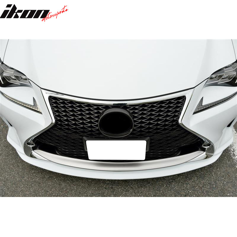 Front Bumper Lip Compatible With 2015-2017 Lexus RC300 RC350, F-Sport Silkblaze Style Front Lip PP by IKON MOTORSPORTS, 2016