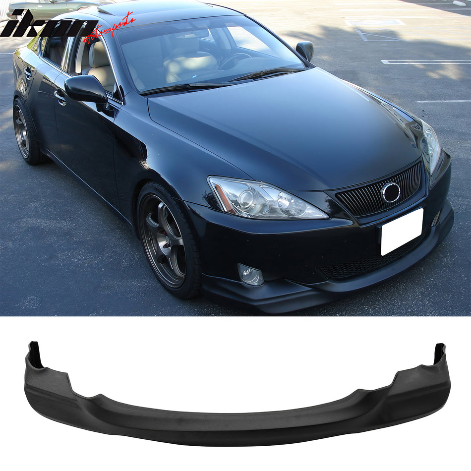 2006-2008 Lexus IS250 IS350 Front Lower Bumper Lip Air Dam Chin Spoiler Splitter VIP Style RTS Rough Textured Surface PU Polyurethane