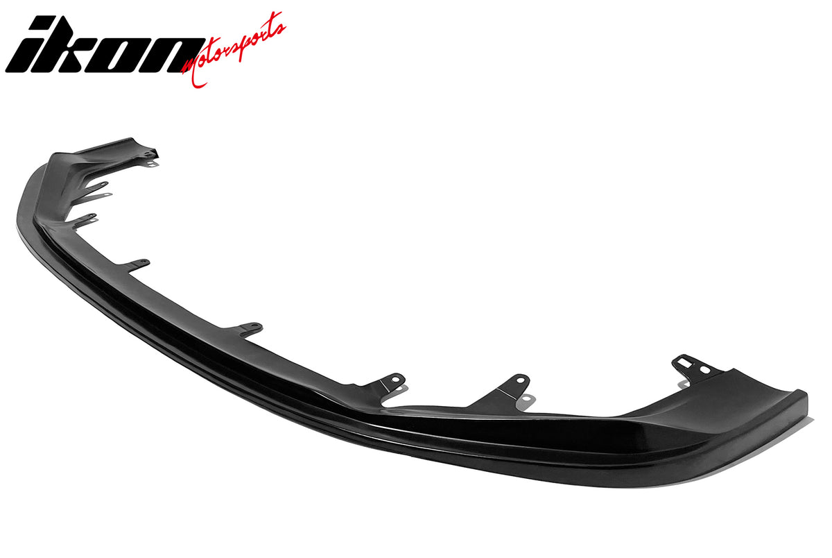 IKON MOTORSPORTS Front Bumper Lip, Compatible with 2014-2016 Lexus IS250 IS350 F-Sport Sedan, MDA Style Unpainted Black PU Polyurethane Air Dam Chin Spoiler Protector Splitter