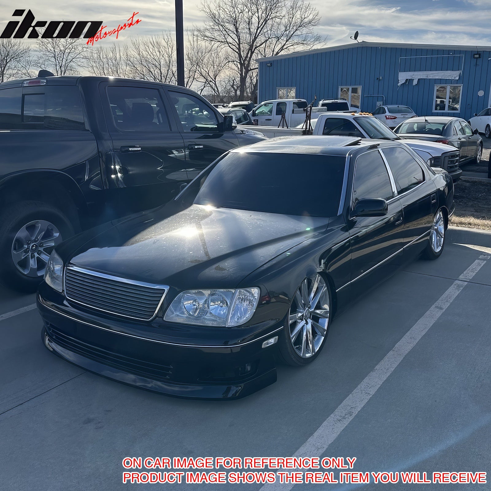 For 98-00 Lexus LS400 Sedan VIP Style Front Bumper Lip Chin Spoiler Unpainted PU