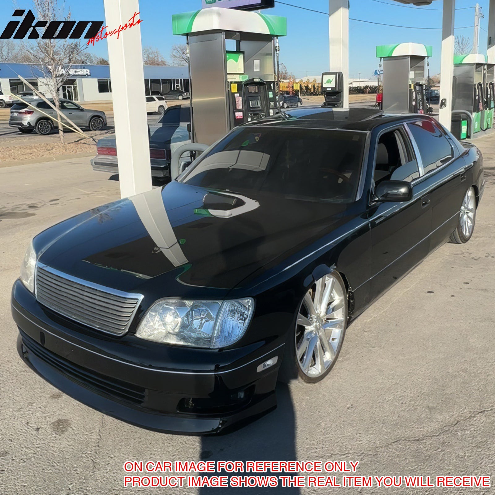 For 98-00 Lexus LS400 Sedan VIP Style Front Bumper Lip Chin Spoiler Unpainted PU