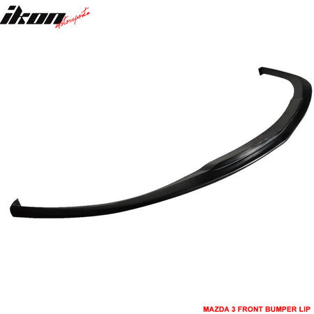 Fits 07-09 Mazda 3 Type-K Front Bumper Lip Spoiler Splitter Unpainted Black PU