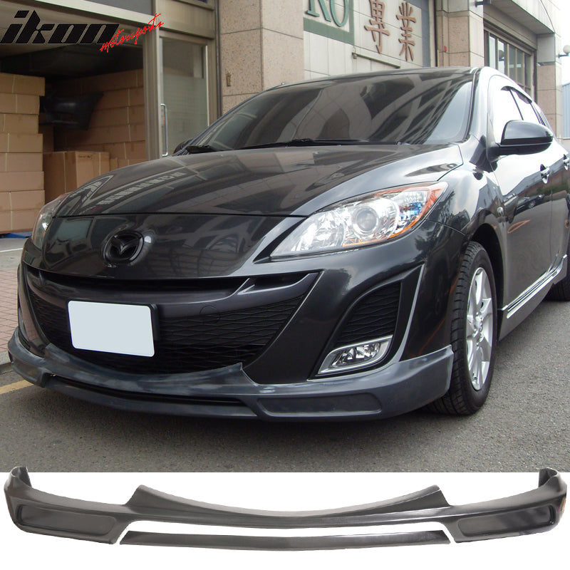 2009-2011 Mazda 3 K Style Unpainted Black Front Bumper Lip Spoiler Pu