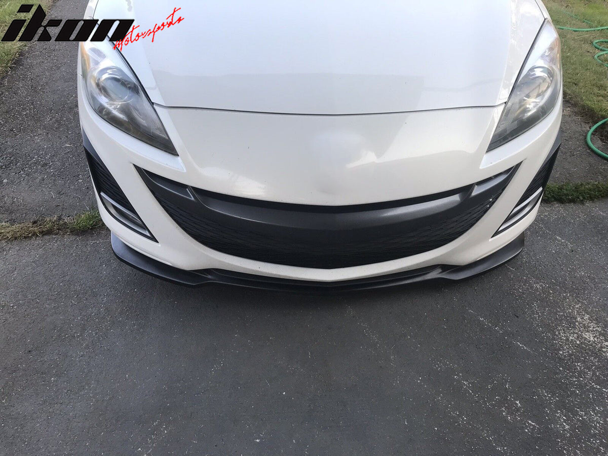 Fits 10-11 Mazda 3 JDM Style Front Bumper Lip Spoiler Bodykit Unpainted Black PU