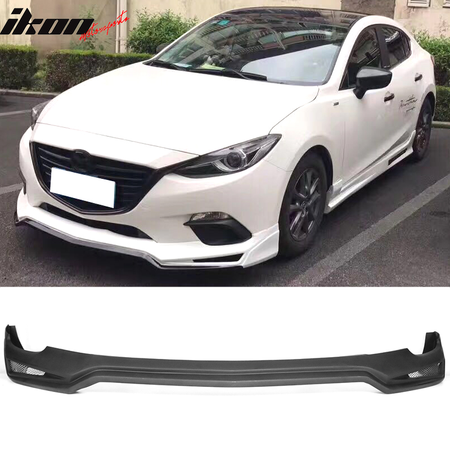 Fits 14-16 Mazda 3 V3 Style Front Bumper Lip Lower Spoiler PP Painted