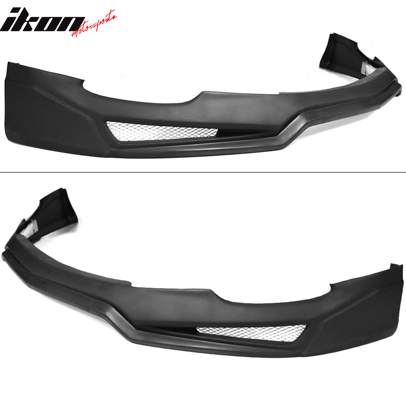 IKON MOTORSPORTS, Front Bumper Lip Compatible With 2014-2016 Mazda 3, V3 Style PP Painted Air Dam Chin Diffuser Lip, 2015 2016