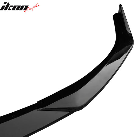 For 19-26 Mazda 3 Sedan IKON Style Front Bumper Lip Chin Spoiler Gloss Black 3PC