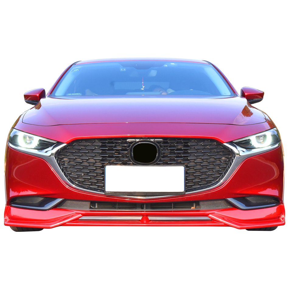Fits 19-20 Mazda 3 Sedan Front Bumper Lip Spoiler PP