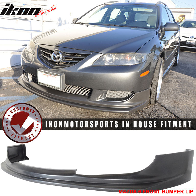 2003-2005 Mazda 6 JDM Black Front Bumper Lip Under Chin Spoiler PU