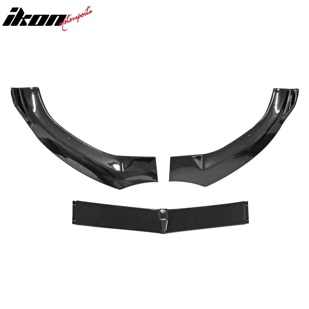 IKON MOTORSPORTS Front Bumper Lip, Compatible with 2015-2018 Mercedes-Benz W205 C-Class, DP Style PP Polypropylene Air Dam Chin Spoiler Protector Splitter 3PCS