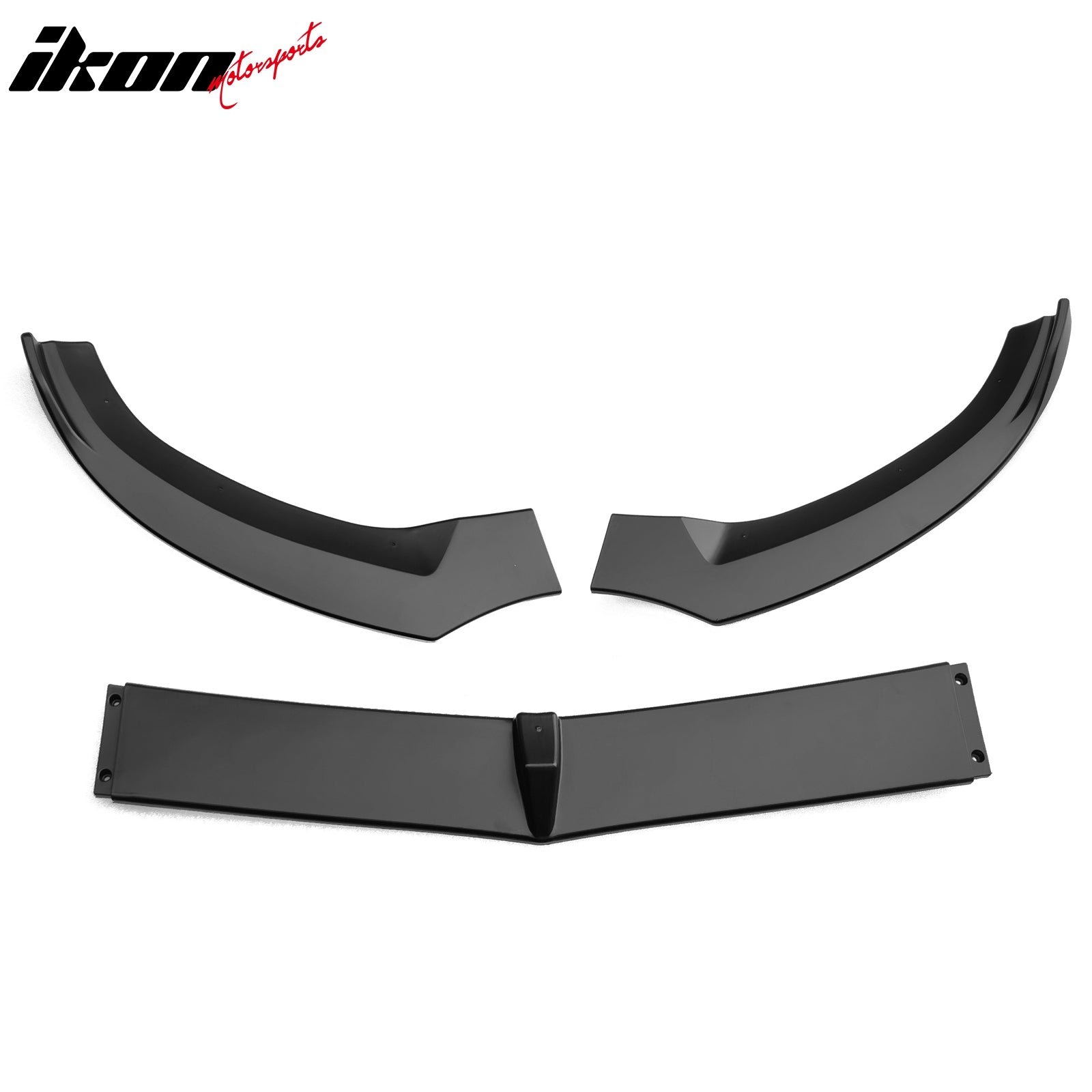 IKON MOTORSPORTS Front Bumper Lip, Compatible with 2015-2018 Mercedes-Benz W205 C-Class, DP Style PP Polypropylene Air Dam Chin Spoiler Protector Splitter 3PCS