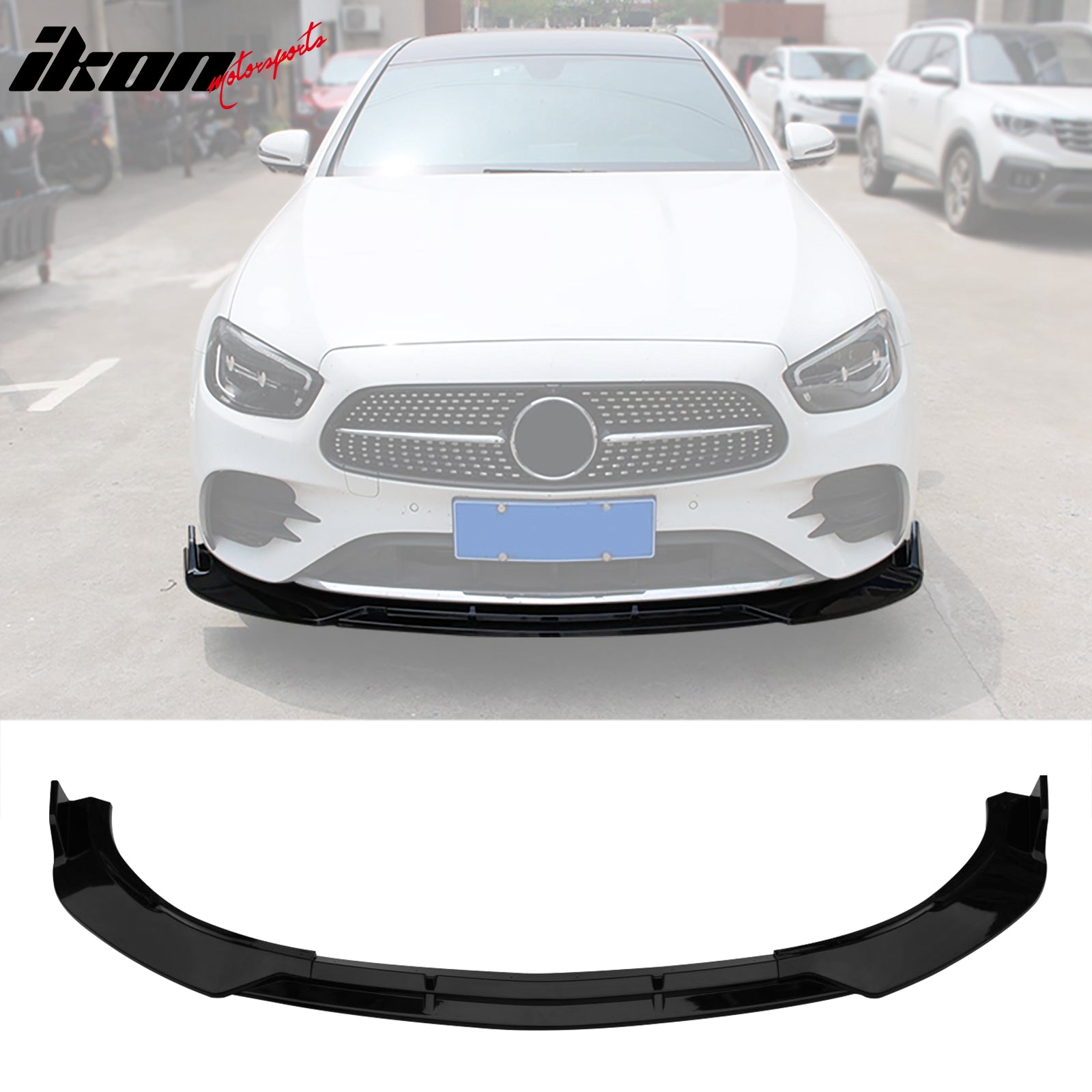 Fits 21-23 Benz W213 E-Class B Style Front Bumper Lip Spoiler PP