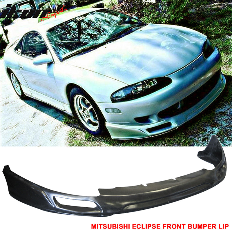 1995-1996 Mitsubishi Eclipse JDM Black Front Bumper Lip Spoiler PU