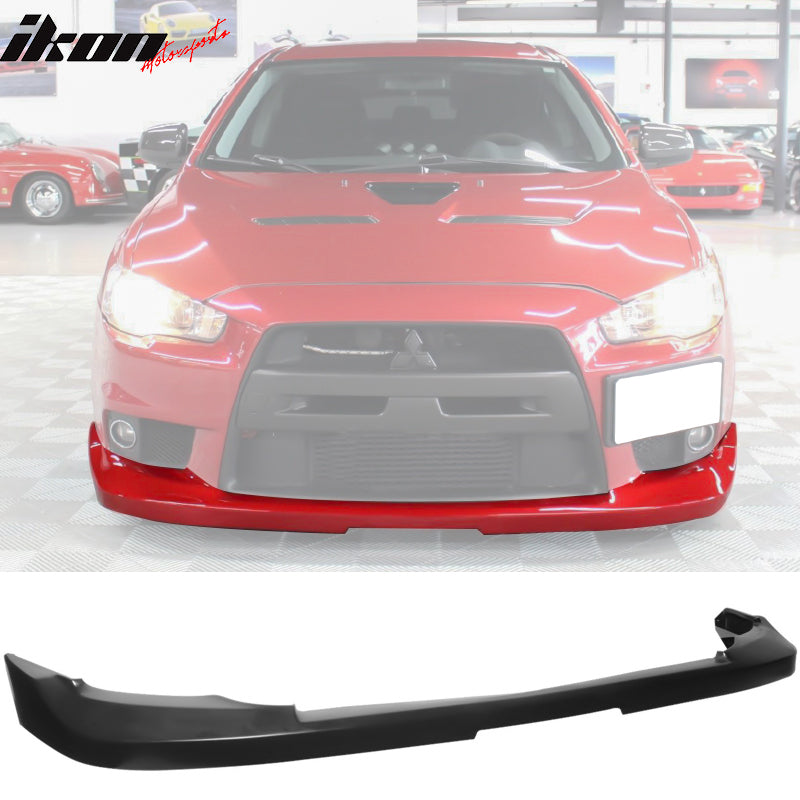 Compatible With 2008-2015 Lancer EVO X JDM Factory Style Front Bumper Lip - Urethane