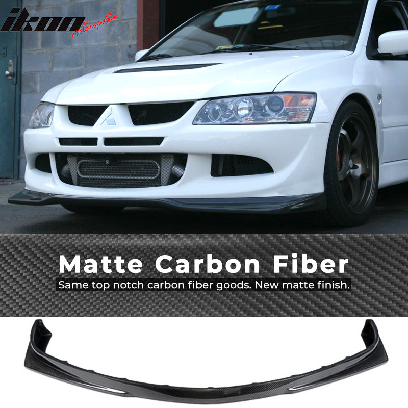 2003-2005 Mitsubishi Lancer EVO 8 Matte Carbon Fiber Front Bumper Lip