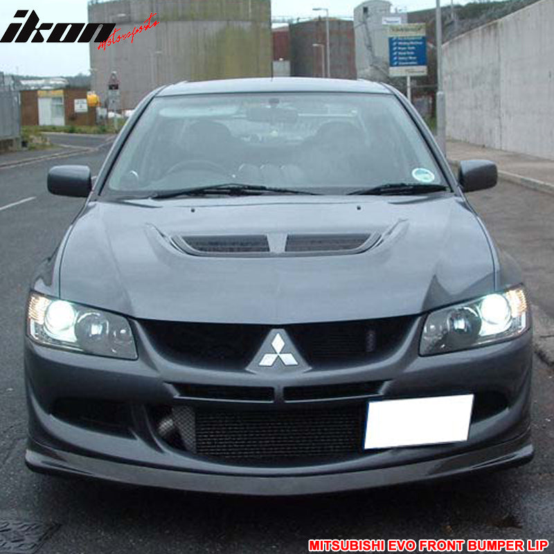 Compatible With 2003-2005 Mitsubishi Lancer EVO 8 ViII JDM Front Bumper Lip Urethane