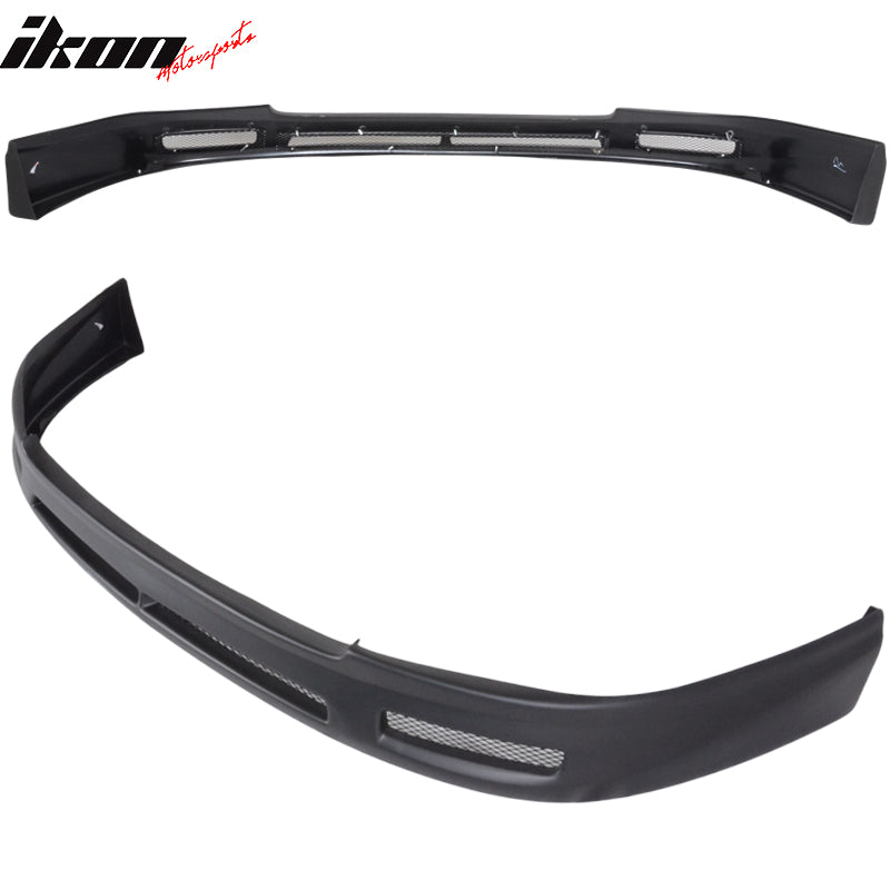 Fits 08-15 Mitsubishi Lancer B Style Front Bumper Lip Spoiler Unpainted Black PP