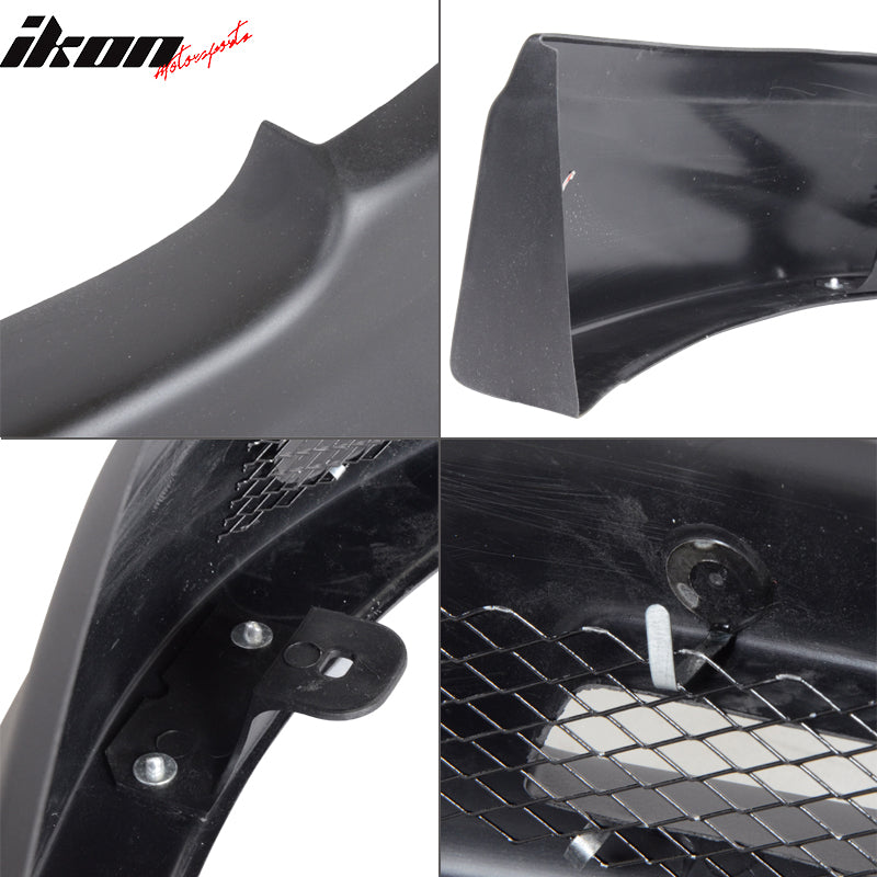 Fits 08-15 Mitsubishi Lancer B Style Front Bumper Lip Spoiler Unpainted Black PP