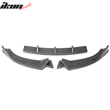 Fits 09-12 Mazda MX-5 Miata Carbon Fiber Print Front Bumper Lip IKON Style 3PCS