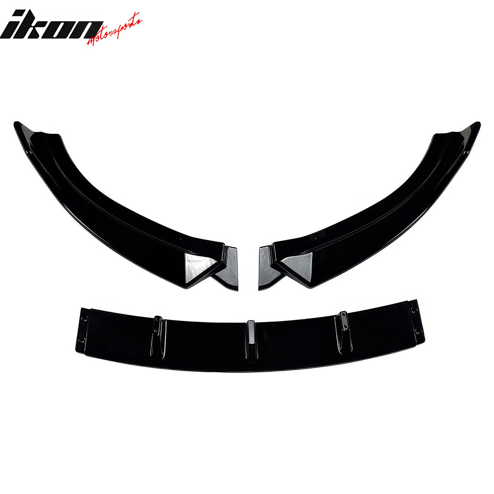 Fits 09-12 Mazda MX-5 Miata Gloss Black Front Bumper Lip IKON Style Spoiler 3PCS