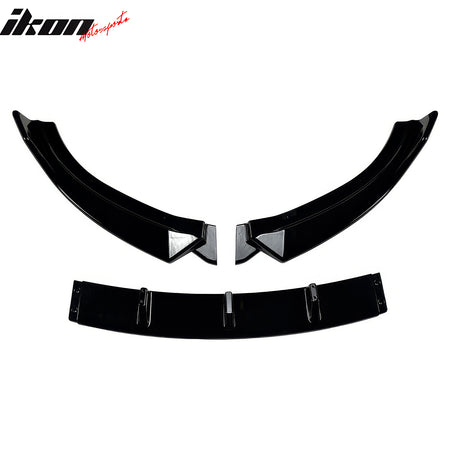 Fits 09-12 Mazda MX-5 Miata Gloss Black Front Bumper Lip IKON Style Spoiler 3PCS