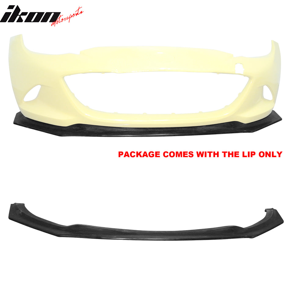 2016-2024 Mazda MX-5 Miata Front Bumper Lip Unpainted PU Spoiler