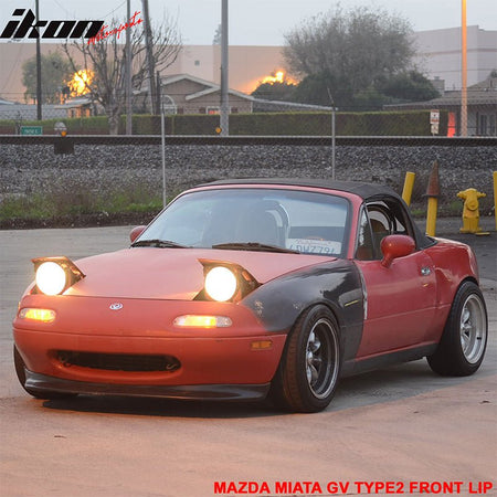 Fits 90-97 Mazda Miata MX-5 GV Type 2 Style Front Bumper Lip Spoiler PU