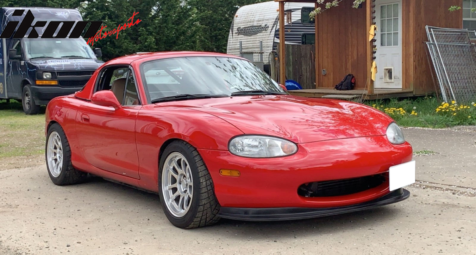 Fits 99-00 Mazda Miata MX-5 DS Style PU Front Bumper Lip Spoiler Kit Unpainted