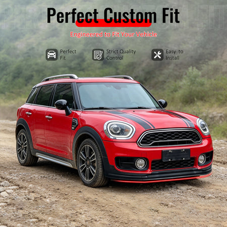 Fit 2017-2020 Mini F60 Cooper Countryman S Front Bumper Lip Gloss Black