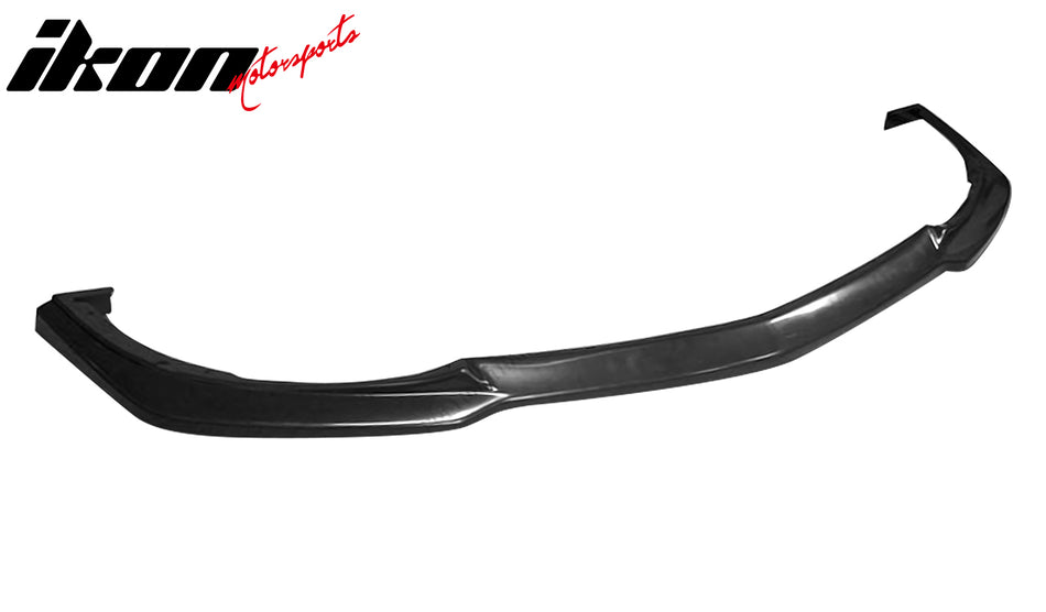 IKON MOTORSPORTS Front Bumper Lip, Compatible with 2010-2013 Kia Forte Koup Coupe, Unpainted Black PU Air Dam Chin Spoiler Protector Splitter