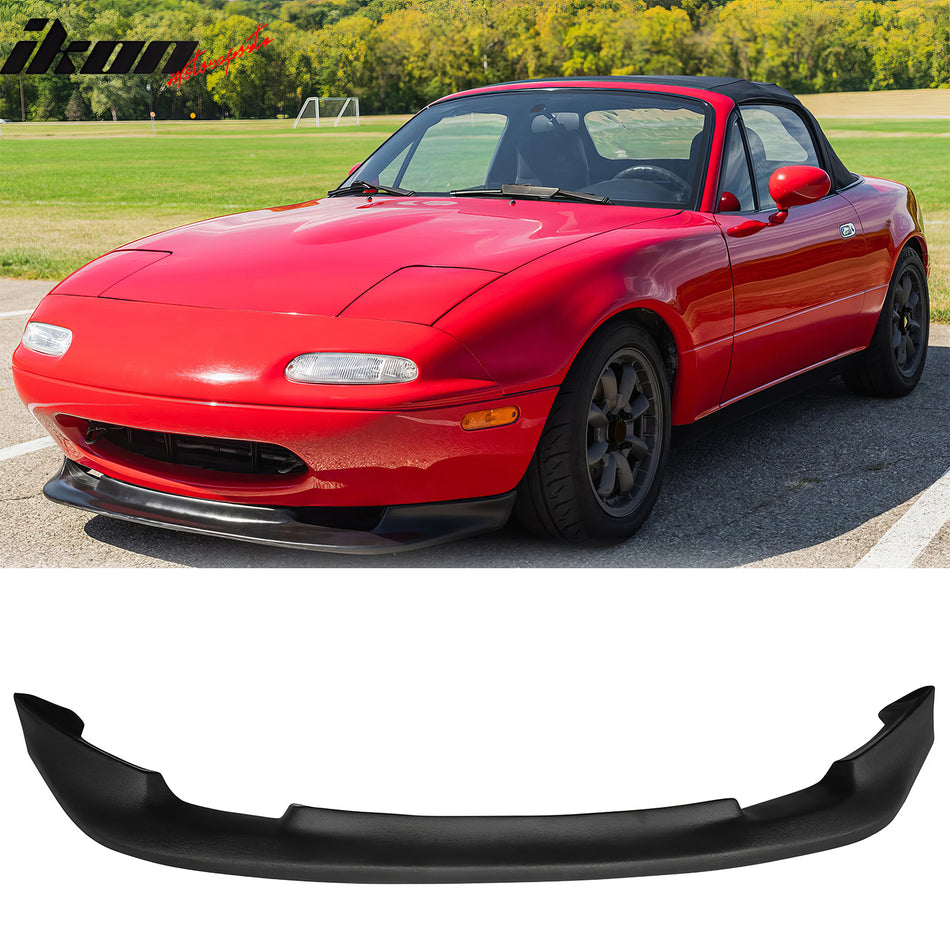 1990-1997 Mazda Miata Front Lower Bumper Lip Air Dam Chin Spoiler Splitter GV Style RTS Rough Textured Surface PU Polyurethane