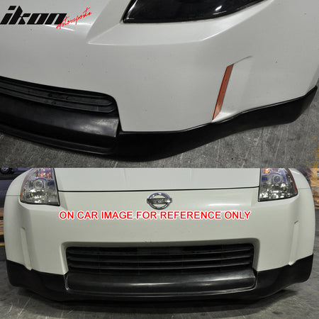 Fits 03-05 Nissan 350Z ING-S Style Front Bumper Lip Spoiler Painted #KH3 Black