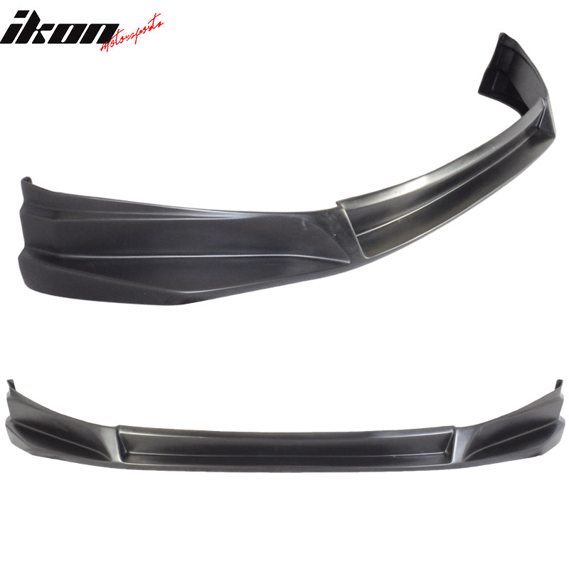 Front Bumper Lip Compatible With 2009-2012 Nissan Fairlady Z 370Z, SL Style Black PU Front Lip Finisher Under Chin Spoiler Add On by IKON MOTORSPORTS, 2010 2011