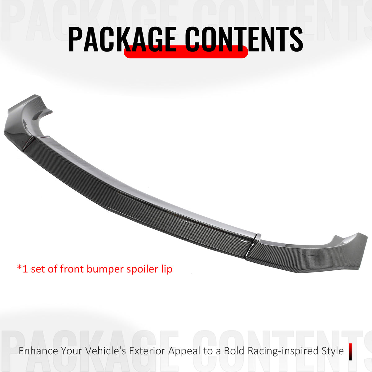 Fits 23-26 Nissan Z IKON Style Front Bumper Lip Chin Spoiler Carbon Fiber Print