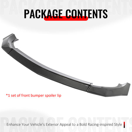 Fits 23-26 Nissan Z IKON Style Front Bumper Lip Chin Spoiler Carbon Fiber Print