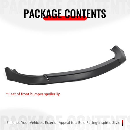 For 23-26 Nissan Z 400Z IKON Style Front Bumper Lip Chin Spoiler Matte Black ABS