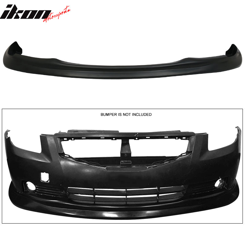 Front Lip Compatible With 2007-2009 Nissan Altima Coupe, Ikon DP Style Unpainted Black Polyurethane (PU) Spoiler Splitter Valance Chin Bodykit by IKON MOTORSPORTS, 2008