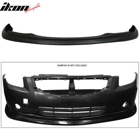 Front Lip Compatible With 2007-2009 Nissan Altima Coupe, Ikon DP Style Unpainted Black Polyurethane (PU) Spoiler Splitter Valance Chin Bodykit by IKON MOTORSPORTS, 2008