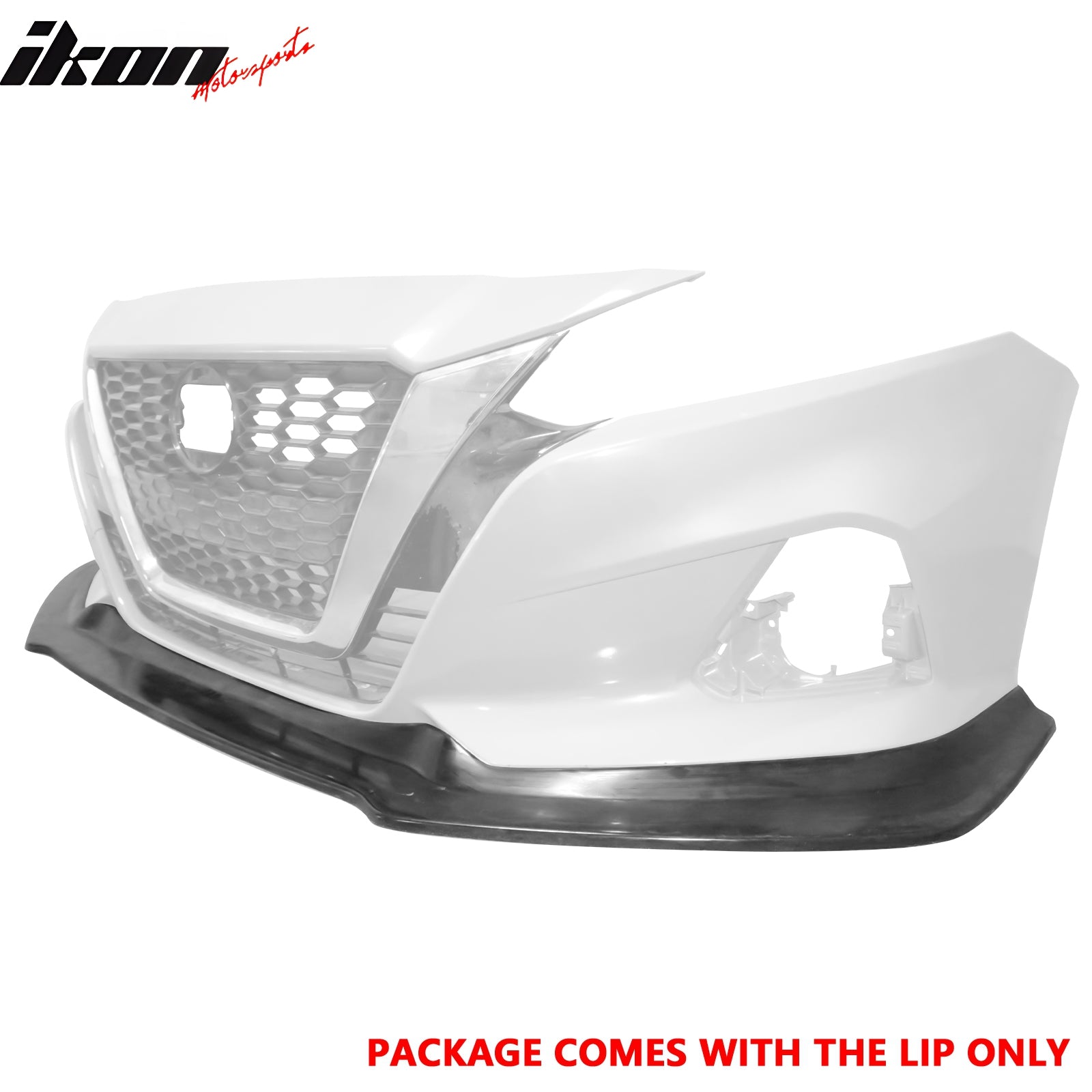 Fits 19-22 Nissan Altima IK V4 Style Front Bumper Lip Lower Spoiler Unpainted PU